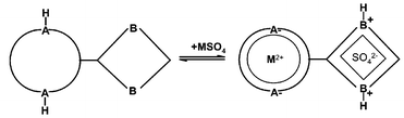 Graphical abstract: Solvent extraction of metal sulfates by zwitterionic forms of ditopic ligands