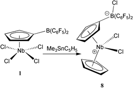 Graphical abstract: The synthesis of half-sandwich bis(pentafluorophenyl)boryl-substituted cyclopentadienyl zirconium, niobium and tantalum complexes and the isolation and molecular structure of a zwitterionic niobocene
