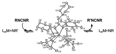 Graphical abstract: Catalytic C [[double bond, length as m-dash]] N bond metathesis of carbodiimides by group 4 and 5 imido complexes supported by guanidinate ligands