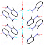 Graphical abstract: Extended motifs from water and chemical functional groups in organic molecular crystals