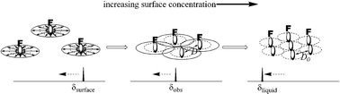 Graphical abstract: Surface energy and surface area measurements by 19F MAS NMR of adsorbed trifluoroacetic acid