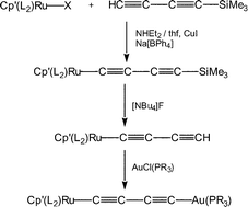 Graphical abstract: Preparation, structures and some reactions of novel diynyl complexes of iron and ruthenium