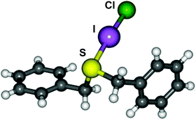 Graphical abstract: A solid-state structural and theoretical study on the 1 ∶ 1 addition compounds of thioethers with dihalogens and interhalogens I–X (X = I, Br, Cl)