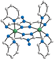 Graphical abstract: The first X-ray crystal structure determination of a dinuclear complex trapped in the [low spin–high spin] state: [FeII2(PMAT)2](BF4)4·DMF