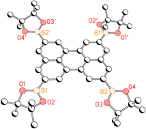 Graphical abstract: Selective Ir-catalysed borylation of polycyclic aromatic hydrocarbons: structures of naphthalene-2,6-bis(boronate), pyrene-2,7-bis(boronate) and perylene-2,5,8,11-tetra(boronate) esters