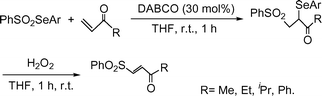 Graphical abstract: DABCO catalyzed addition of selenosulfonates to α,β-unsaturated ketones
