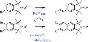 Graphical abstract: Synthesis of profluorescent isoindoline nitroxides via palladium-catalysed Heck alkenylation