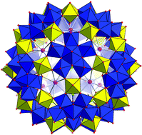 Graphical abstract: [{(Mo)Mo5O21(H2O)3(SO4)}12(VO)30(H2O)20]36−: A molecular quantum spin icosidodecahedron