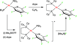 Graphical abstract: C–F Bond activation at Ni(0) and simple reactions of square planar Ni(ii) fluoride complexes
