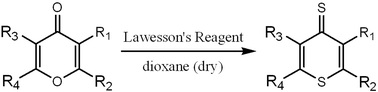 Graphical abstract: A novel heterocyclic atom exchange reaction with Lawesson's reagent: a one-pot synthesis of dithiomaltol