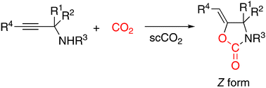 Graphical abstract: Carboxylative cyclization of propargylamines with supercritical carbon dioxide