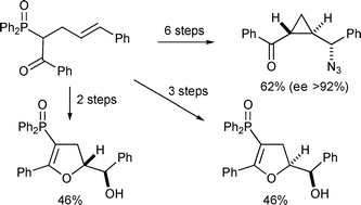 Graphical abstract: Asymmetric synthesis of cyclopropanes and dihydrofurans based on phosphine oxide chemistry