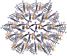 Graphical abstract: 2-D coordination network of a cyclic amide with a lanthanide metal cation and its columnar stacking