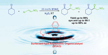 Graphical abstract: Surfactant-type asymmetric organocatalyst: organocatalytic asymmetric Michael addition to nitrostyrenes in water