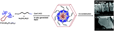 Graphical abstract: Amino-functionalized SBA-15 type mesoporous silica having nanostructured hexagonal platelet morphology