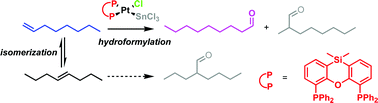 Graphical abstract: Platinum-catalyzed hydroformylation of terminal and internal octenes