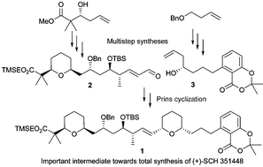Graphical abstract: Formal synthesis of (+)-SCH 351448: the Prins cyclization approach