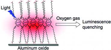 Graphical abstract: Optical oxygen-sensing properties of porphyrin derivatives anchored on ordered porous aluminium oxide plates