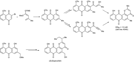 Graphical abstract: Novel strategies for the synthesis of anthrapyran antibiotics: discovery of a new antitumor agent and total synthesis of (S)-espicufolin