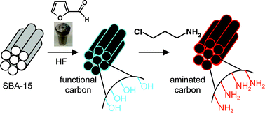 Graphical abstract: Aminated hydrophilic ordered mesoporous carbons