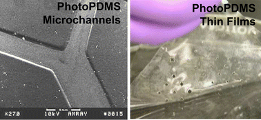 Graphical abstract: Photodefinable polydimethylsiloxane (PDMS) for rapid lab-on-a-chip prototyping