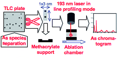 Graphical abstract: Rapid screening method for arsenic speciation by combining thin layer chromatography and laser ablation-inductively coupled plasma-dynamic reaction cell-mass spectrometry