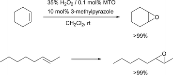 Graphical abstract: An improved methyltrioxorhenium-catalyzed epoxidation of alkenes with hydrogen peroxide