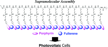 Graphical abstract: Organic solar cells. Supramolecular composites of porphyrins and fullerenes organized by polypeptide structures as light harvesters