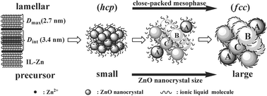 Graphical abstract: Spontaneous superlattice formation of ZnO nanocrystals capped with ionic liquid molecules