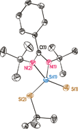 Graphical abstract: Synthesis and characterization of [{PhC(NBut)2}Si(S)SBut]: a silicon thioester analogue with the Si( [[double bond, length as m-dash]] S)–S-skeleton