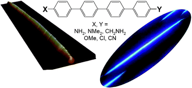 Graphical abstract: Light-emitting organic nanoaggregates from functionalized p-quaterphenylenes