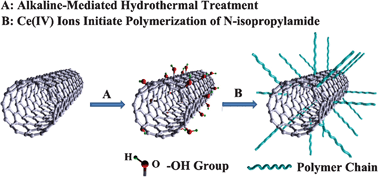 Graphical abstract: Hydrothermal treatment to prepare hydroxyl group modified multi-walled carbon nanotubes