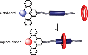 Graphical abstract: Controlling the ON/OFF threading of a terpyridine containing [2]pseudorotaxane ligand via changes in coordination geometry