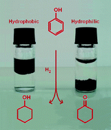 Graphical abstract: Selective partial hydrogenation of hydroxy aromatic derivatives with palladium nanoparticles supported on hydrophilic carbon