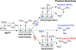 Graphical abstract: Propane reacts with O2 and H2 on gold supported TS-1 to form oxygenates with high selectivity