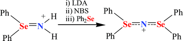 Graphical abstract: The first use of the free selenimide Ph2Se [[double bond, length as m-dash]] NH as a synthon; the synthesis and X-ray crystal structure of [Ph2SeNSePh2][BPh4]