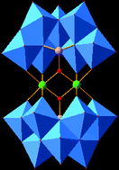 Graphical abstract: Two sandwich arsenomolybdates based on the new building block As(iii)Mo7O279−: [Cr2(AsMo7O27)2]12− and [Cu2(AsMo7O27)2]14−