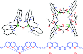 Graphical abstract: A flexible 1,8-naphthyridyl derivative and its Zn(II) complexes: synthesis, structures, spectroscopic properties and recognition of Cd(II)