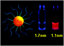 Graphical abstract: Fluorescent or not? Size-dependent fluorescence switching for polymer-stabilized gold clusters in the 1.1–1.7 nm size range