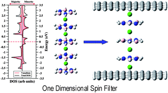 Graphical abstract: Organometallic vanadium-borazine systems: efficient one-dimensional half-metallic spin filters