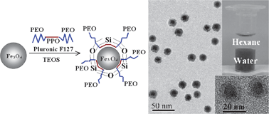 Graphical abstract: A new family of biocompatible and stable magnetic nanoparticles: silica cross-linked pluronic F127 micelles loaded with iron oxides