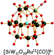 Graphical abstract: Carbonyl–ruthenium substituted α-Keggin-tungstosilicate, [α-SiW11O39RuII(CO)]6−: synthesis, structure, redox studies and reactivity