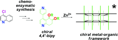 Graphical abstract: Chemoenzymatic synthesis of chiral 4,4′-bipyridyls and their metal–organic frameworks