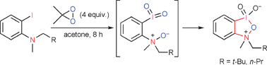 Graphical abstract: Preparation and X-ray crystal structure of 2-iodyl-N,N-dialkylaniline oxides: first entry into the heterocyclic system of benziodoxazole