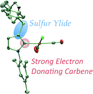 Graphical abstract: A novel ylide-stabilized carbene; formation and electron donating ability of an amino(sulfur-ylide)carbene