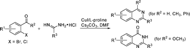 Graphical abstract: Highly efficient copper-catalyzed cascade synthesis of quinazoline and quinazolinone derivatives