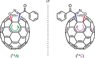 Graphical abstract: First enantiomerically pure C70-adducts with a non-inherently chiral addition pattern