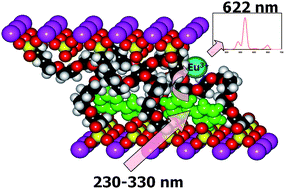 Graphical abstract: Luminescence of lanthanides in covalently pillared zirconium phosphate