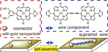 Graphical abstract: Single supramolecular porphyrin wires bridging gold nanoparticles