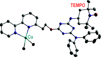 Graphical abstract: Selective, catalytic aerobic oxidation of alcohols using CuBr2 and bifunctional triazine-based ligands containing both a bipyridine and a TEMPO group